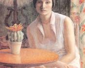 Portrait of a Woman with a Cactus - 弗雷德里克·卡尔·弗里塞克